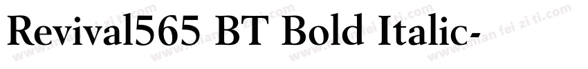 Revival565 BT Bold Italic字体转换